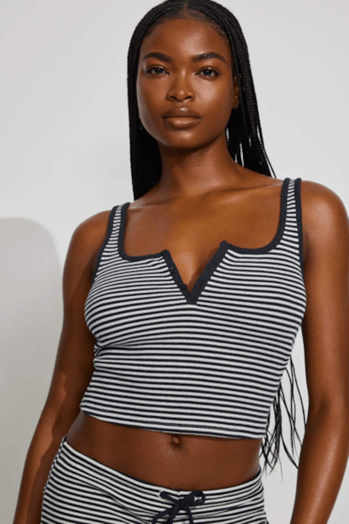 Waffle Henley Tank Top